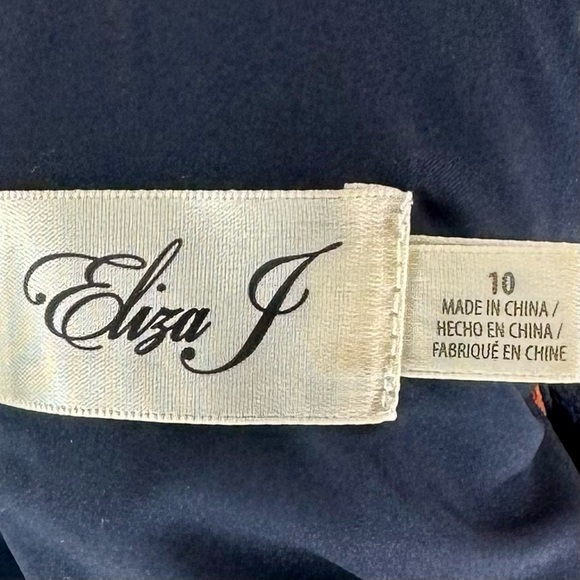 Eliza J Tiered Ruffle Sundress with 3/4 Bishop Sleeves Size 10 - Picture 8 of 11